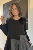 Oscar Remi Cocoon Dress Pin Stripe